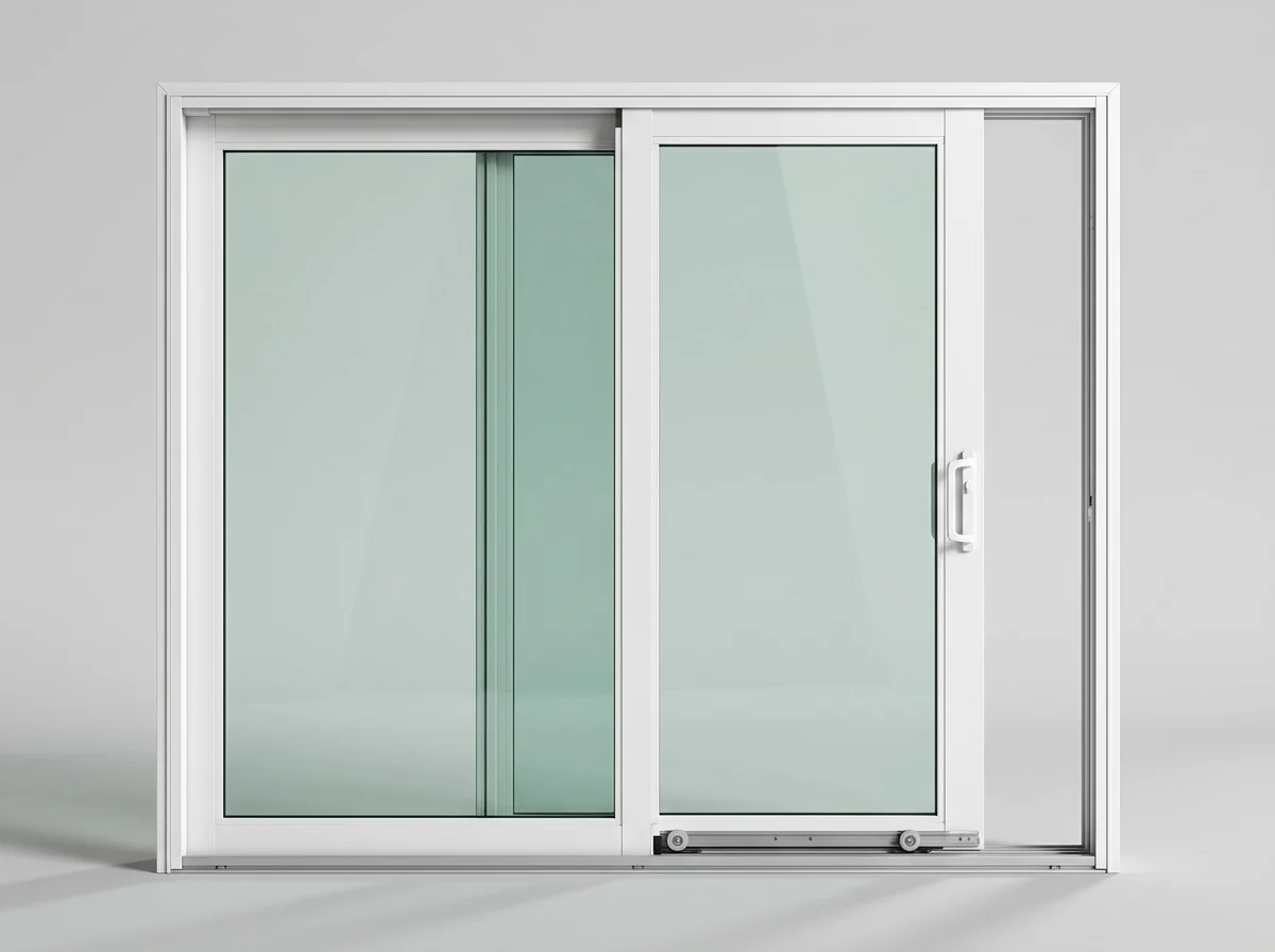 Mr. Glass White Sliding Glass Door impact window